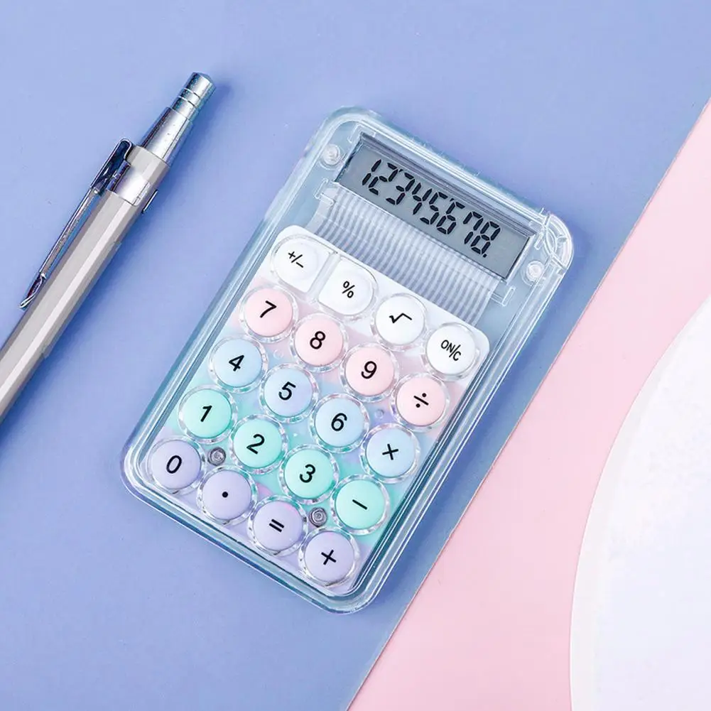 Mini Pocket Calculator Lcd Display Calculator Portable Handheld Calculator with Lcd Display for Student Exam Study Office Work