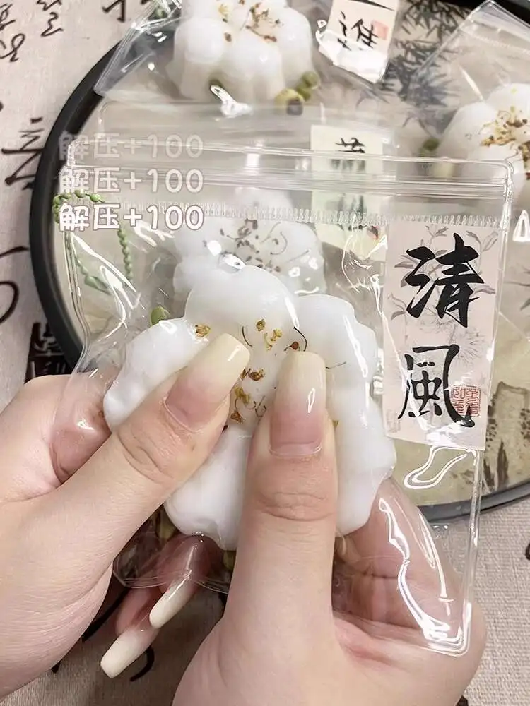 Osmanthus flor bolo mole sobremesa pingente lento subindo fidget fruta pitada squeeze boneca engraçado alívio do estresse reduzir a pressão