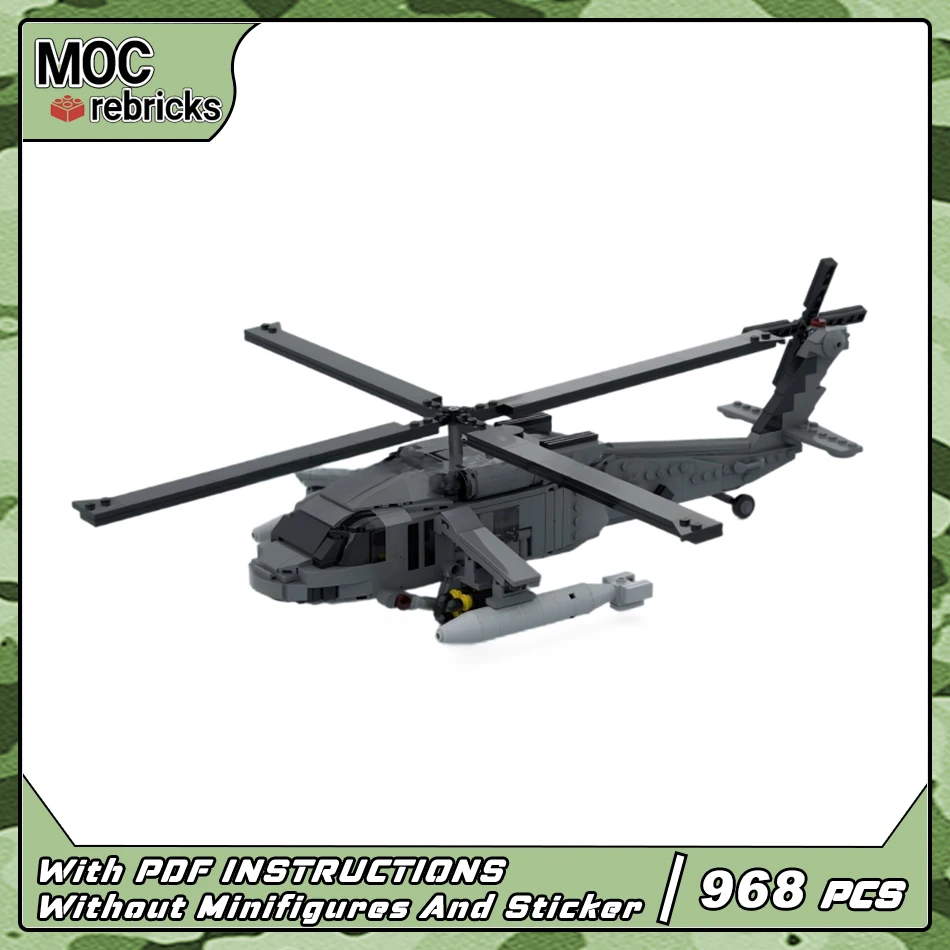 

Военная серия WW2 MOC UH-60 Black Hawk Fighter Building Block Модель самолета Технология Кирпичи Коллекционные наборы игрушек Подарки