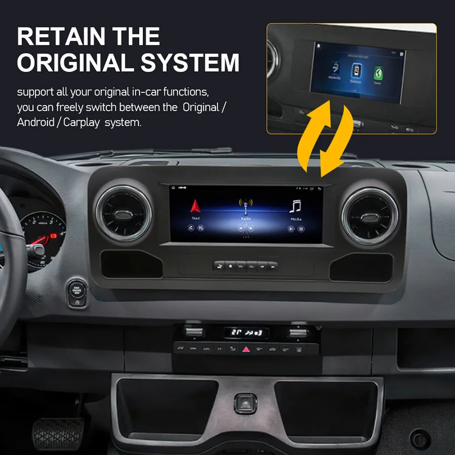 

10,25 "Android Auto для Mercedes Benz Sprinter W906 2016-2020 стерео навигация Carplay автомобильный радиоприемник GPS мультимедийный плеер 4G WiFi