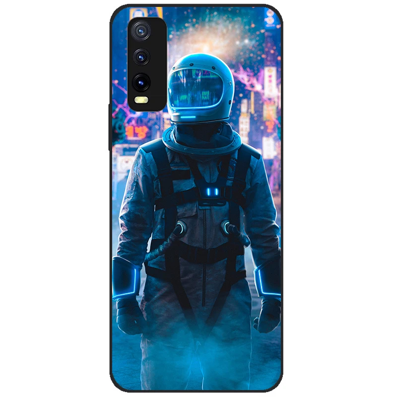 For Vivo Y11s Case Silicone Soft Wolf Phone Cases for Vivo Y12s v2027 v2029 / VivoY11s Case Black TPU Coque for Vivo Y 11S Para