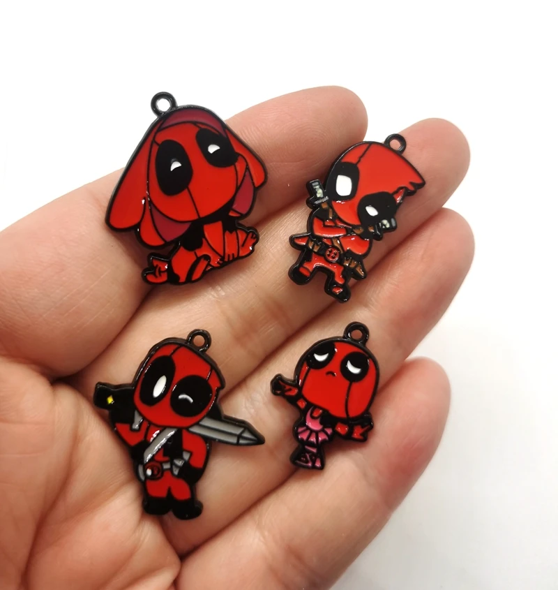 الكثير الكرتون 10 قطع المعادن المينا سحر الأقراط DIY مفتاح سلسلة قلادة قلادة سوار مجوهرات النتائج اليدوية هدية