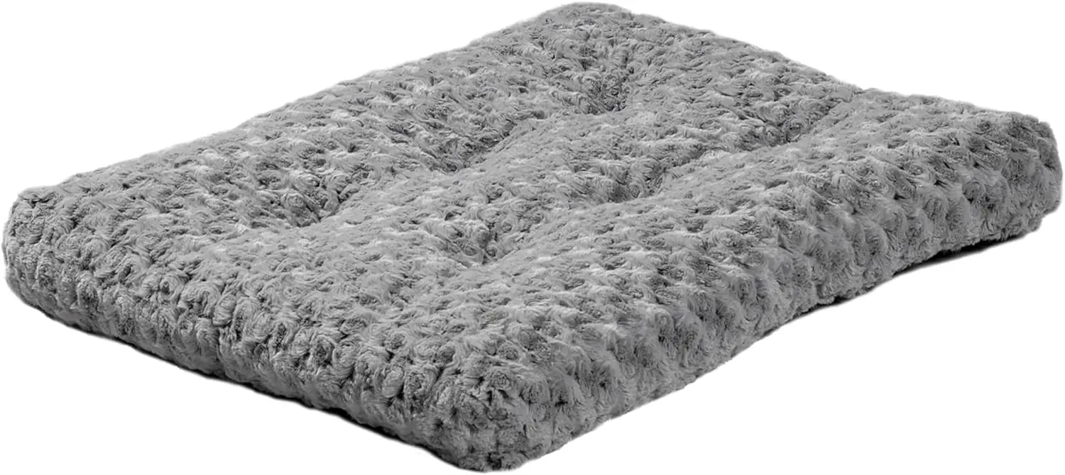 

Мягкая плюшевая лежанка Small QuietTime Deluxe Gray Ombré Swirl для животных, машинная стирка, нескользящее дно, мягкий коврик для клеток 24 дюйма