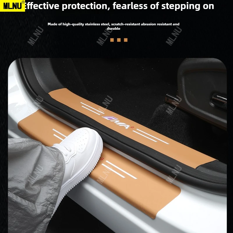 واقي عتبة الباب لملحقات Geely Starray/Atlas Pro/Proton X70 2024-2025-جلد ممتاز، مقاوم للخدش، مقاوم للماء