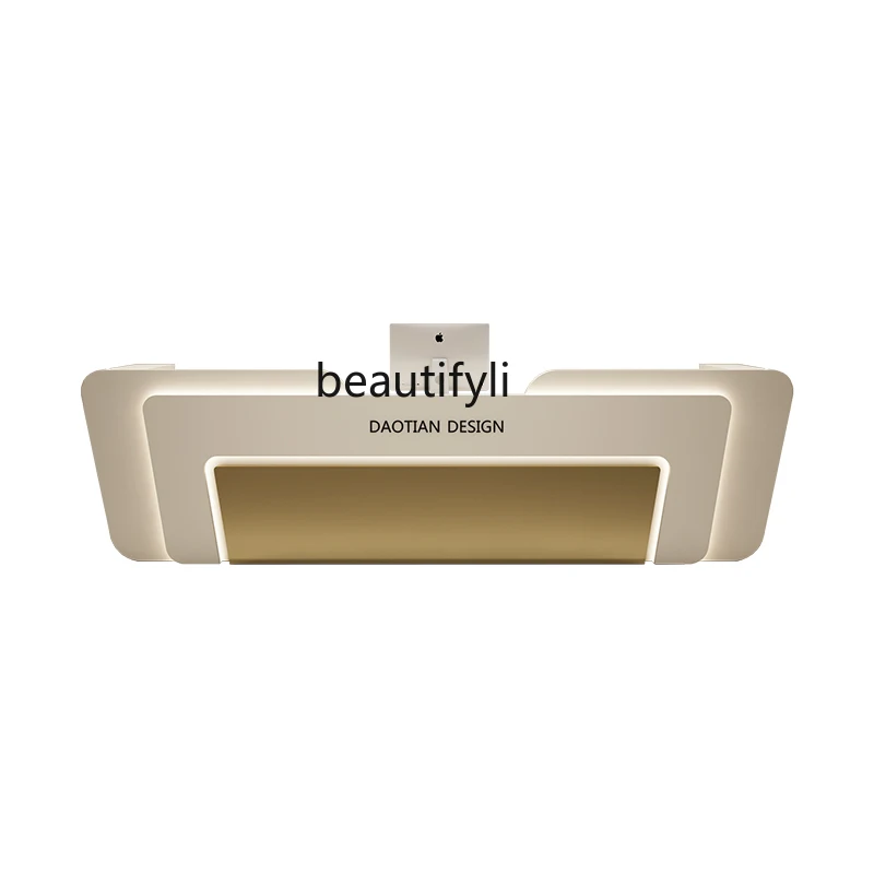 Stainless steel checkout page Beauty salon Bar training institution Company reception desk