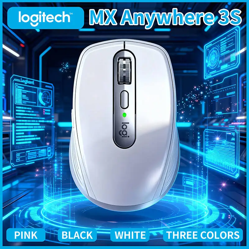 

High-Performance Logitech MX Anywhere 3S - 8K DPI, MagSpeed Wheel, Quiet Clicks, USB-C Quick Charge, Multi-OS Support