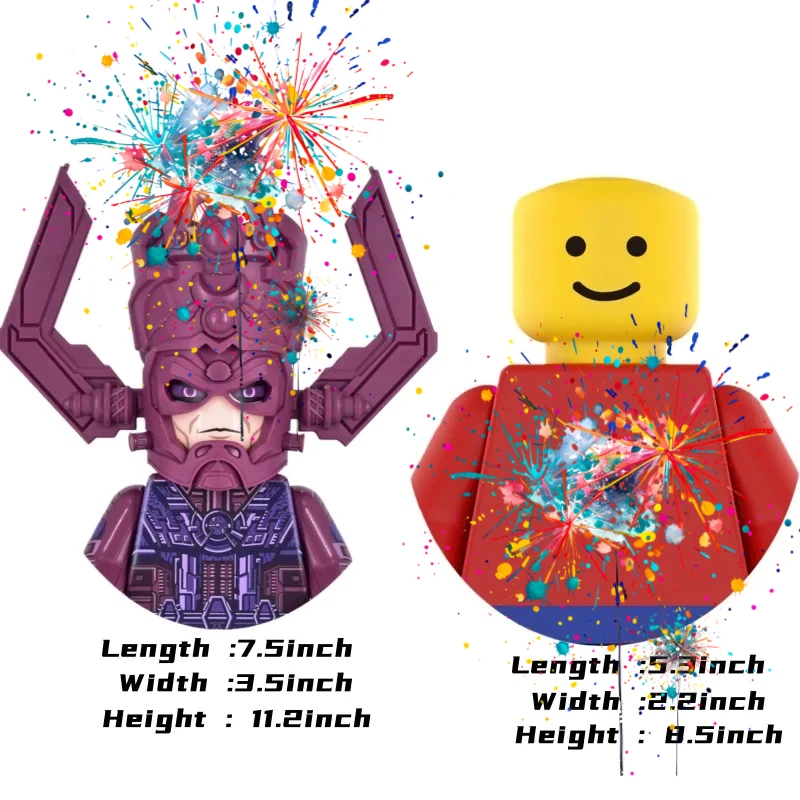 

MOC Creative Devourer of Stars Giant Purple Armored Figure with Stunning Details, 7.5"x3.5"x11.2" Monumental Size Christmas toys