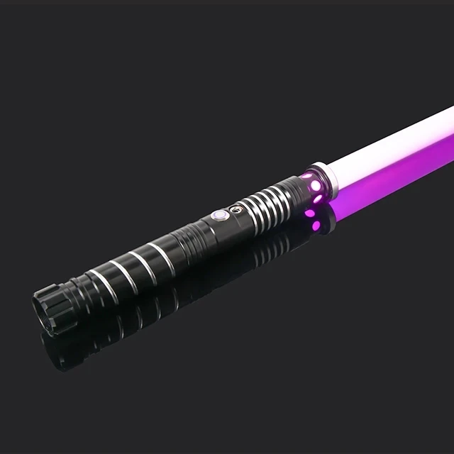 RGB Metalen Lightsaber Dueling Smooth Swing Laser Sword Sabre De Luz 16 Kleur Veranderende 16 Geluiden FOC Rave Knipperend Speelgoed