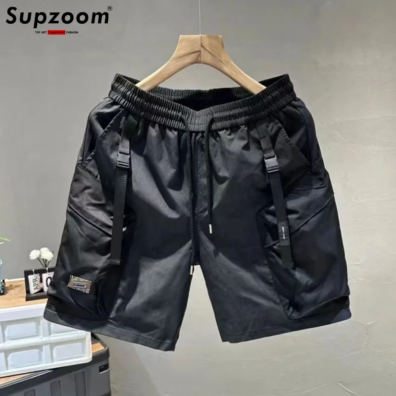 Supzoom New Arrival Summer Loose Casual High Street Trendy Contrast Color Stitching Pocket Personalized Workwear Shorts Men