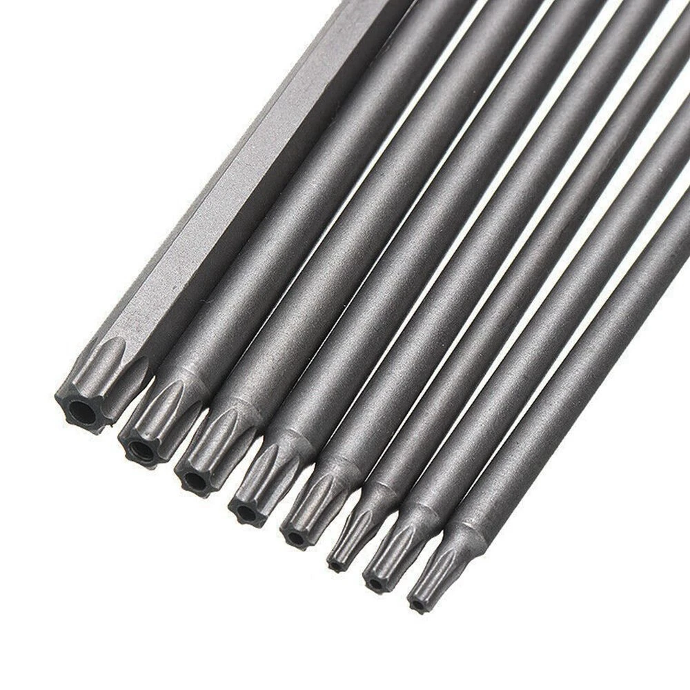 8Pcs 100mm 150mm Magnetic Torx Screwdriver Bits 1/4 Hex Shank Electric Screwdriver Head T8 T10 T15 T20 T25 T27 T30 T40