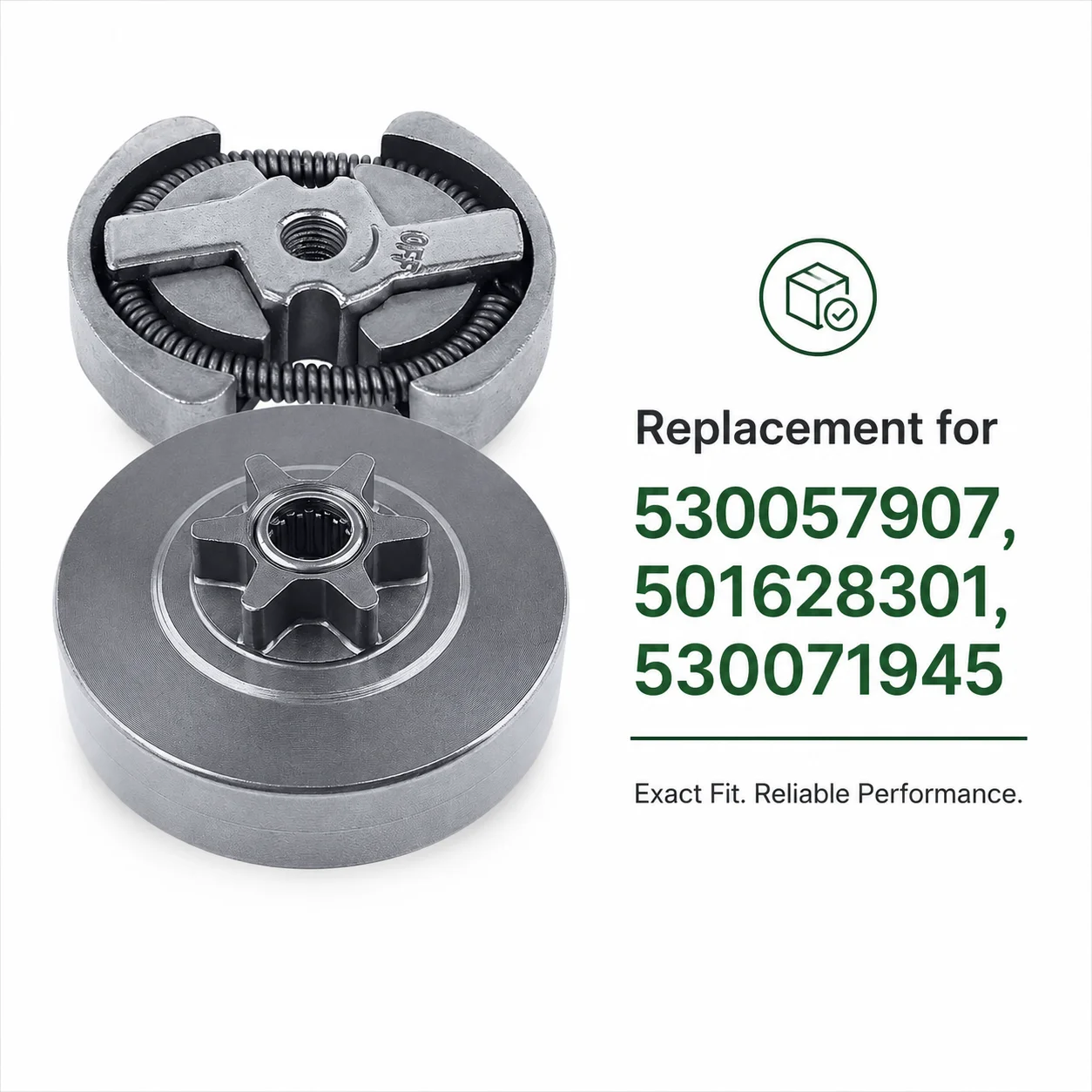 Clutch Assembly Kit w/ Drum For Poulan P3314 P3416 P3818AV P4018 PP3516 PP4018 S1970 PPB4018 Saw Parts Fits 530057907 501628301