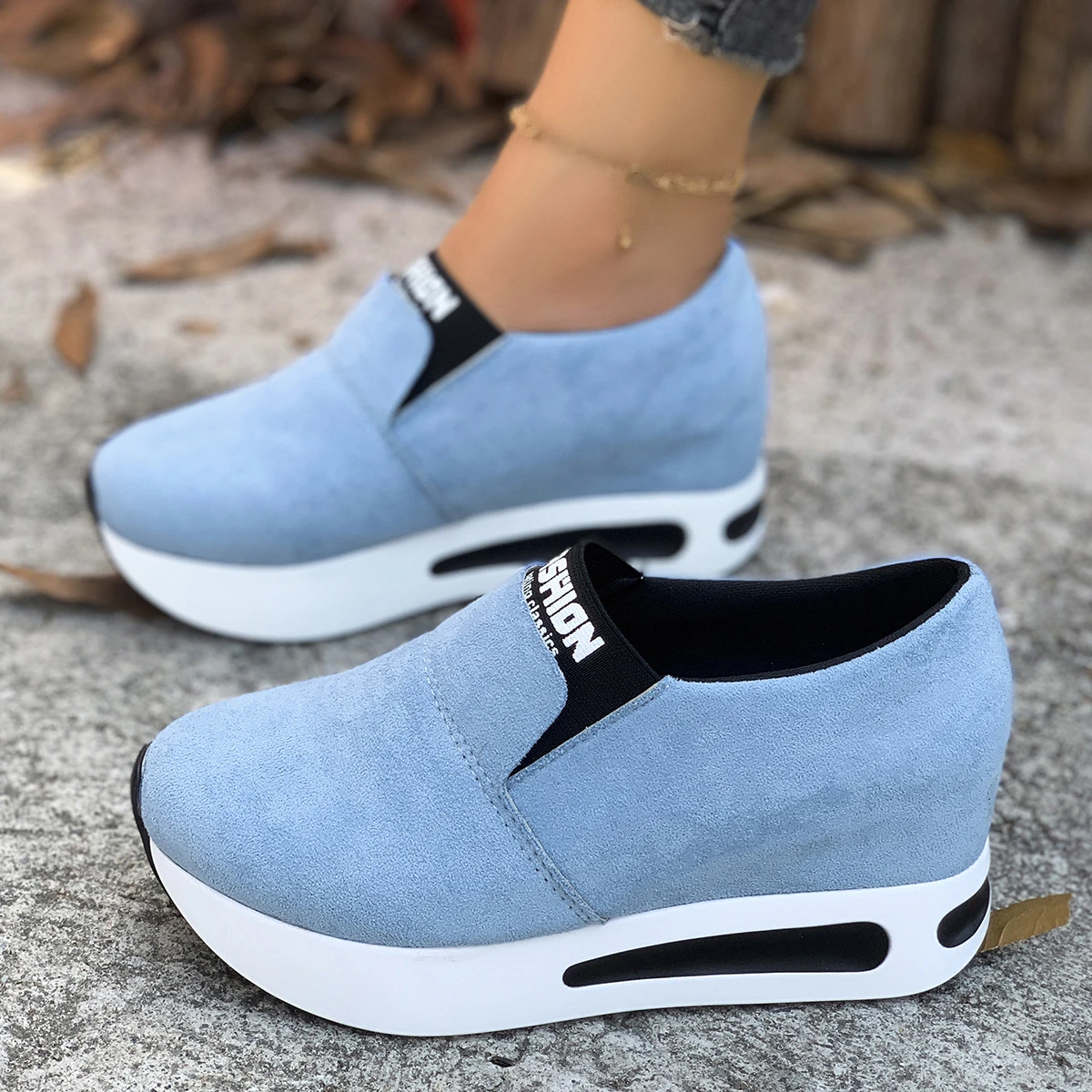 

Women Platform Tennis Shoes Casual Lightweight Slip on Sneakers Anti-slip Fashion Comfortable Sneakers Women Zapatos De Mujer