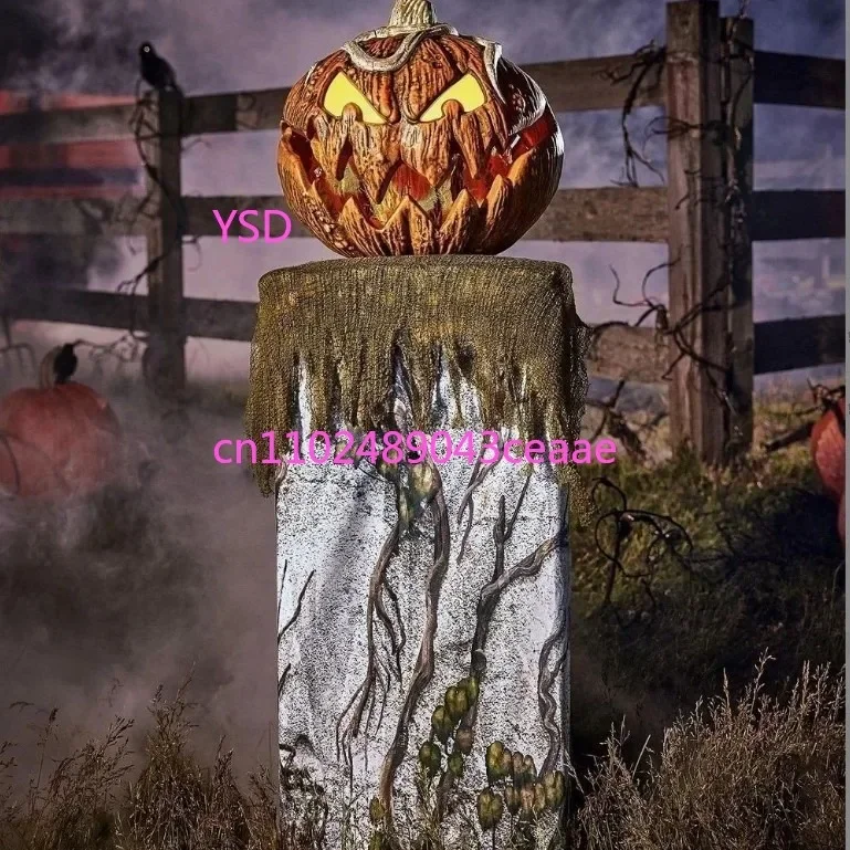 Halloween Thriller Pumpkin Head with Vocal Glow and Lift Functions