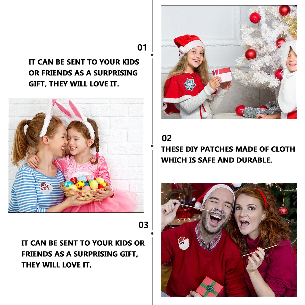 

22pcs Beaded Snowman Cloth Patch Cartoon Embroidered Diy Decoration For Clothing Festival Kids Gift Sewing Accessories