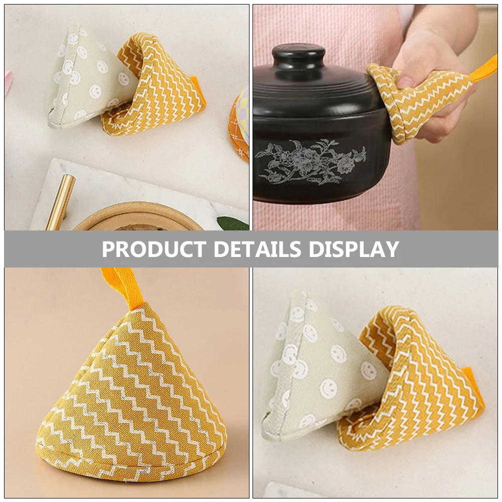 

2 Pcs Anti-scalding Hat Pot Lid Handle Knob Triangle Cover Accessories Wash Caps