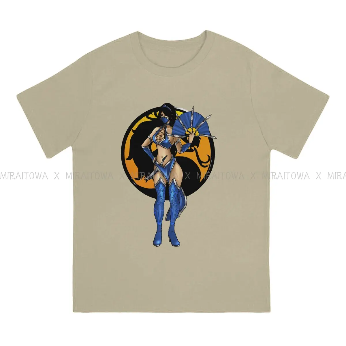 Mortal Kombat Kitana Art  Tshirt Graphic Men Tops Vintage Grunge Tees Streetwear Cotton Harajuku T Shirt