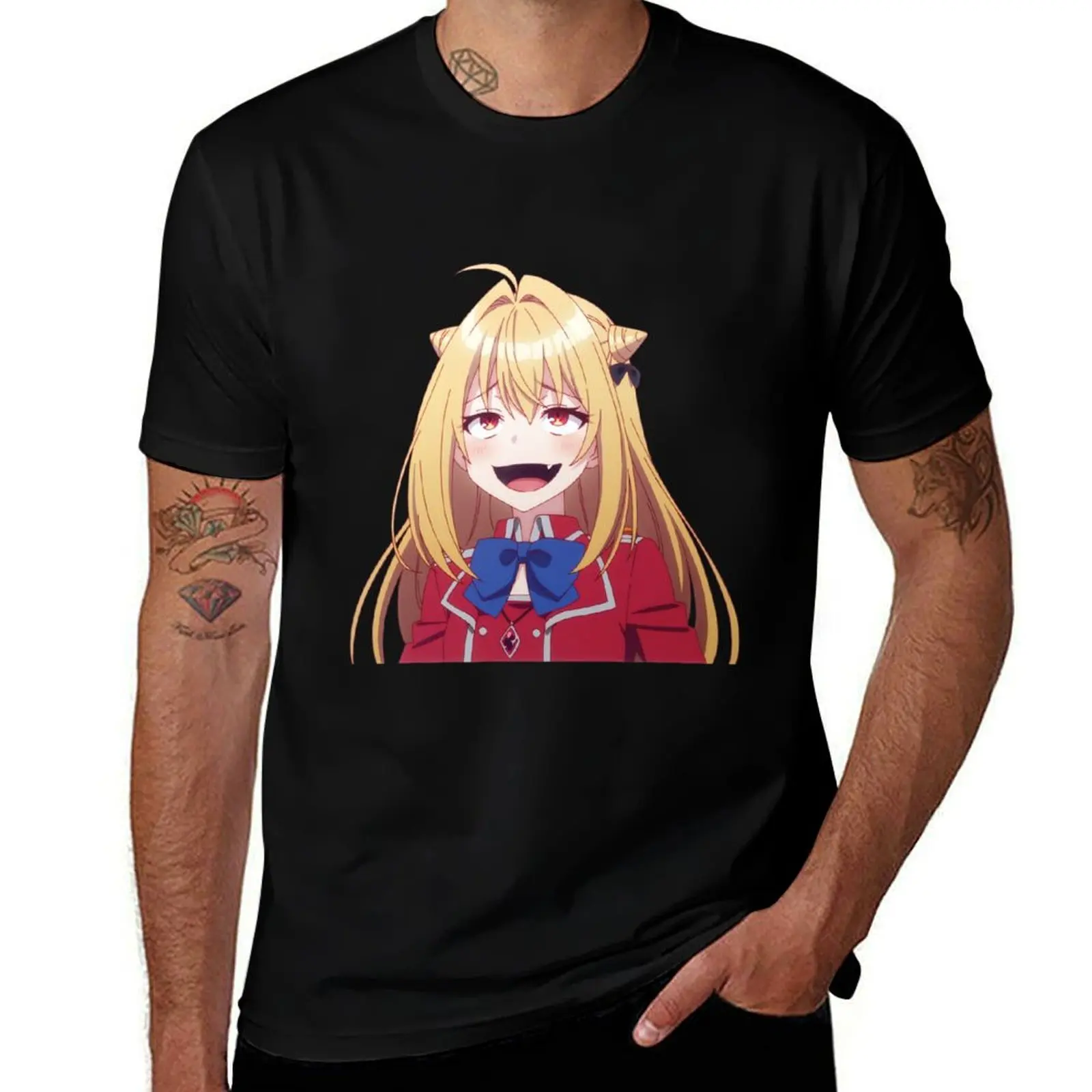 

Terakomari Gandesblood (Hikikomari Kyuuketsuki no Monmon) T-Shirt Large Size Casual Tee Shirt