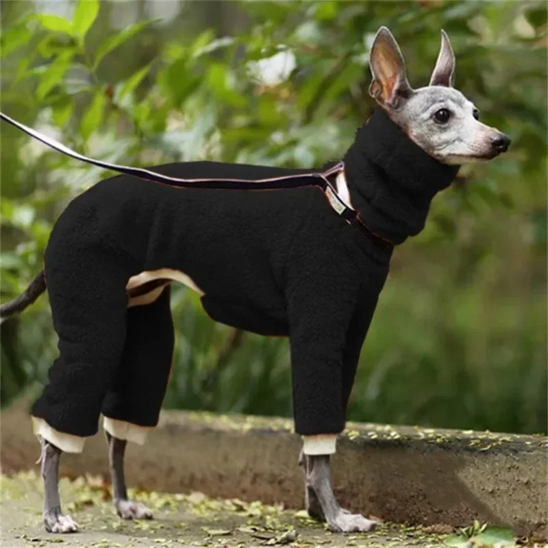 Suits Large Soft Puppy Clothes Loose Four Legged Thick Dogs High Greyhound Neck Warm Italian Winter Onesies For Dogs Clothes