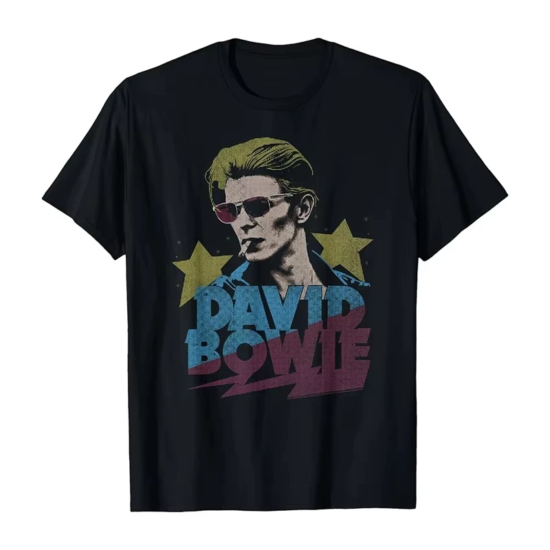 Nouveau T-shirt imprimé rétro américain pour hommes et femmes, motif chanteur de rock, collection 2026