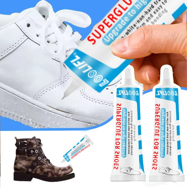 غراء إصلاح الأحذية 5 ثواني، تجفيف سريع، لإصلاح الأحذية، لنعال EVA من الجلد والمطاط (60 مل)، مقاوم للماء، مقاوم للانحناء، التصاق قوي وفوري.