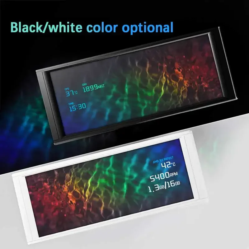 Thermalright TROFEO VISION LCD display colorido de 6,86 polegadas USB smart case tela secundária com resolução 1280 * 480 design magnético