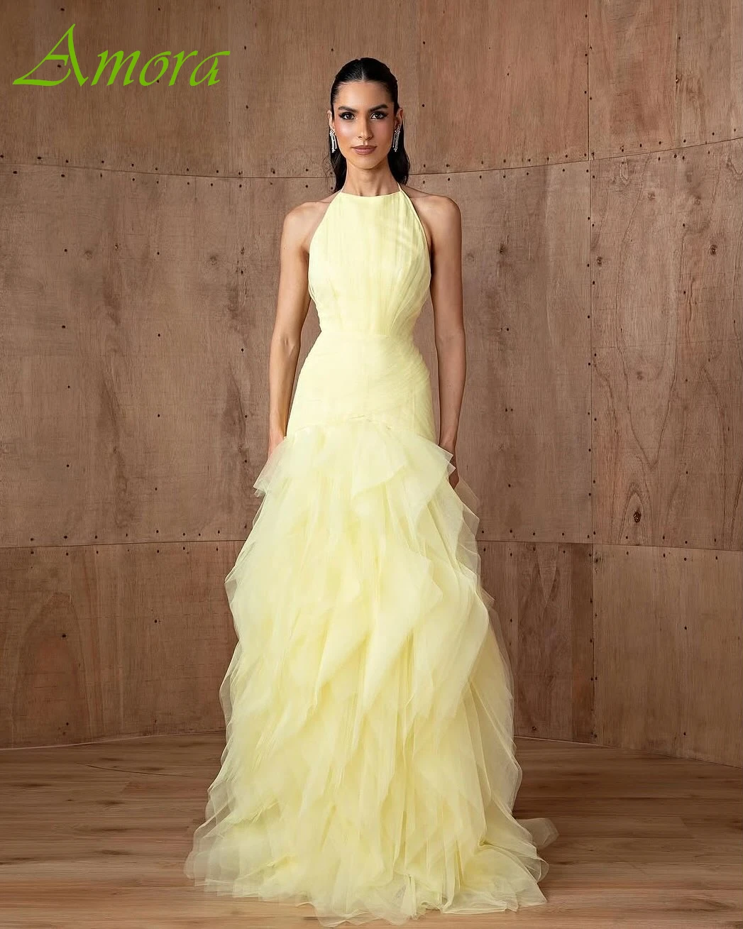 

Customized A-Line Halter Sleeveless Elegant Formal Evening Dress Delicate Bespoke Occasion Gowns Classic Fashion Party Dress