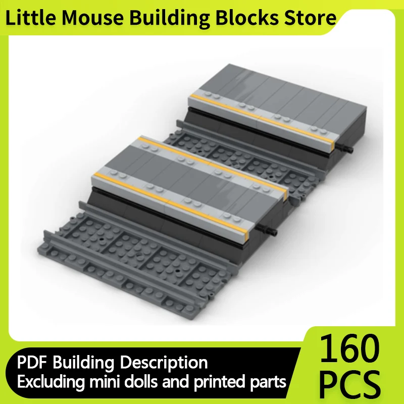 

City Car Model MOC Building Bricks Cross Two Track Plattform Extension Modular Technology Gifts Holiday Assemble Children Toys