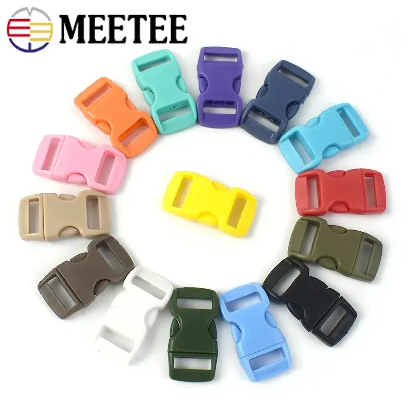 10/30/50Pcs 10/15mm Plastic Buckles Side Release Backpack Buckle Bag Strap Adjustable Clasp Webbing Belt Hook DIY Accessories