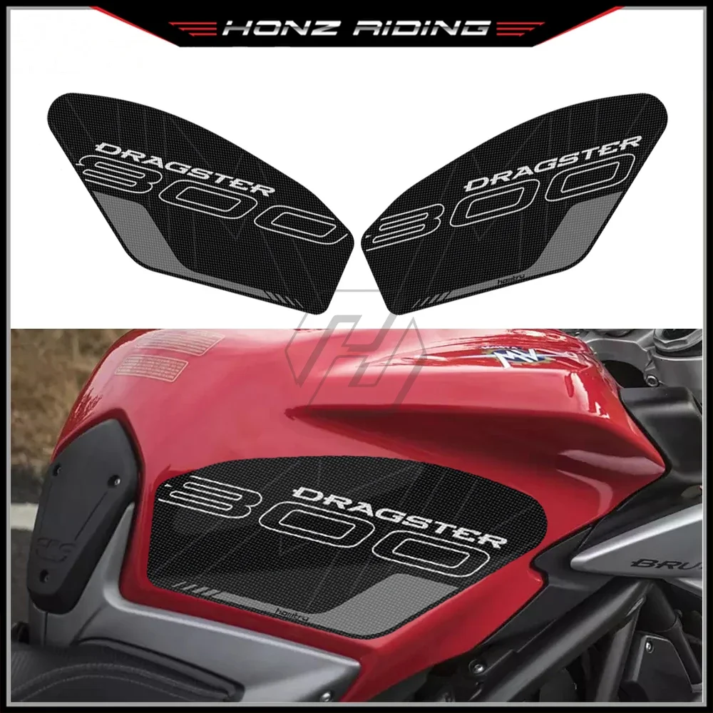 For MV Agusta DRAGSTER 800 RC RR AMERICA PIRELLI 2019-2020 Sticker Motorcycle Side Tank Pad Protection Knee Grip Anti-slip