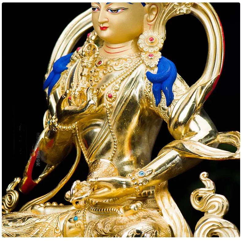 31cm large High grade gilding buddha statue Family protect safety Health Vajrasana Vajra bodhisattva buddha statue