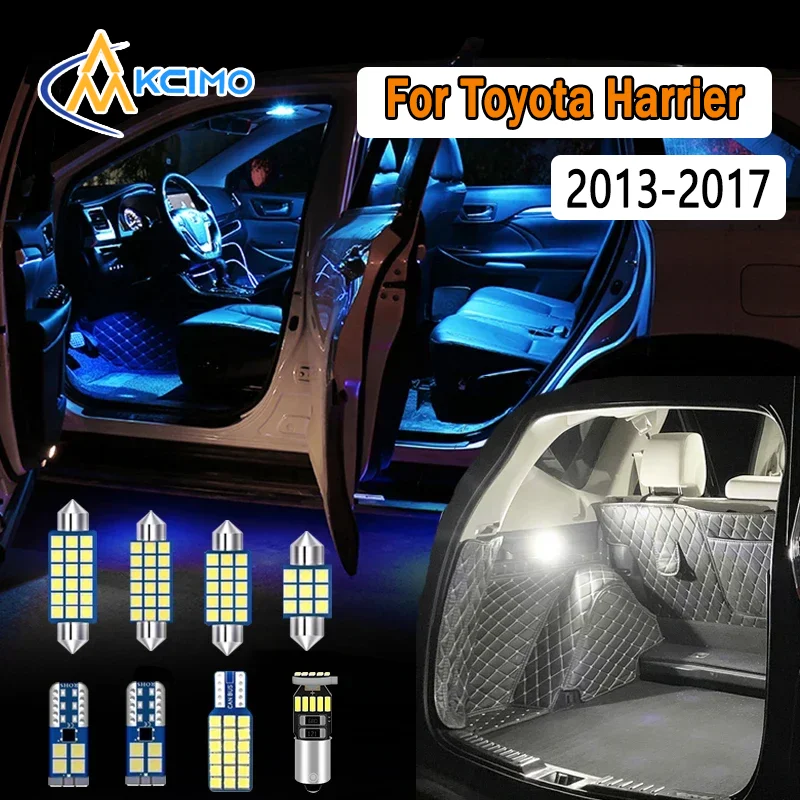 

Внутренние потолочные лампы Canbus для Toyota Harrier (2013-2017) Комплект светодиодного освещения салона автомобиля с картой багажника