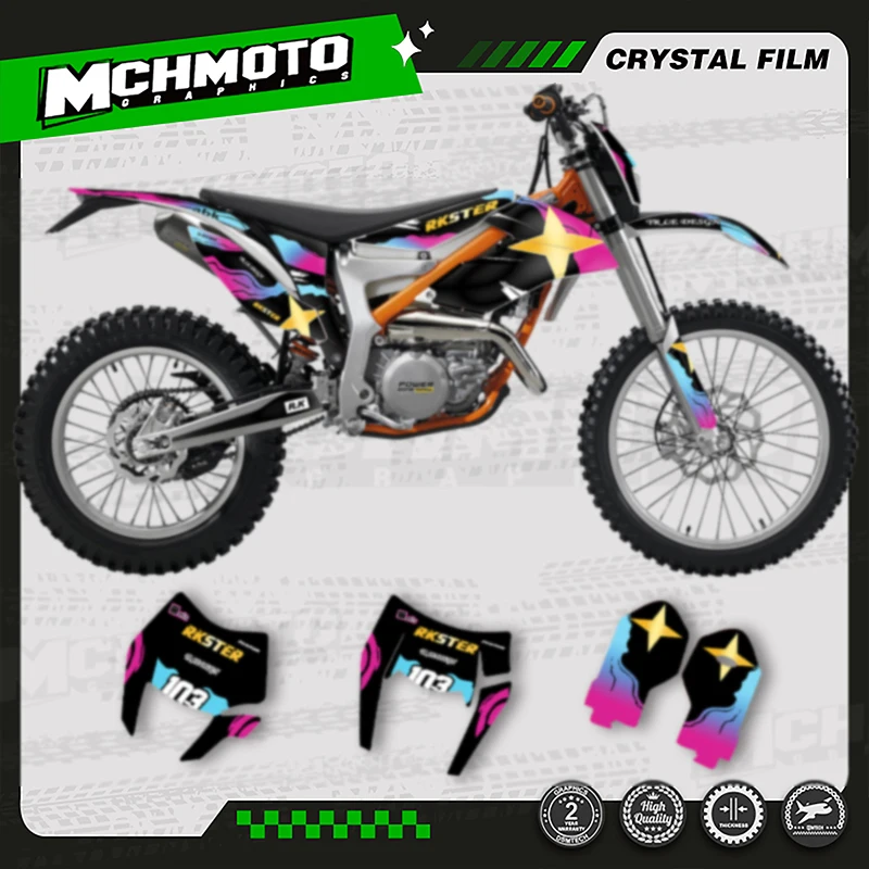 

MCHMFG графический фон наклейка клейкие наклейки наборы для KTM 2012-2017 2018-2020 Freeride 250 300 номер имя на заказ