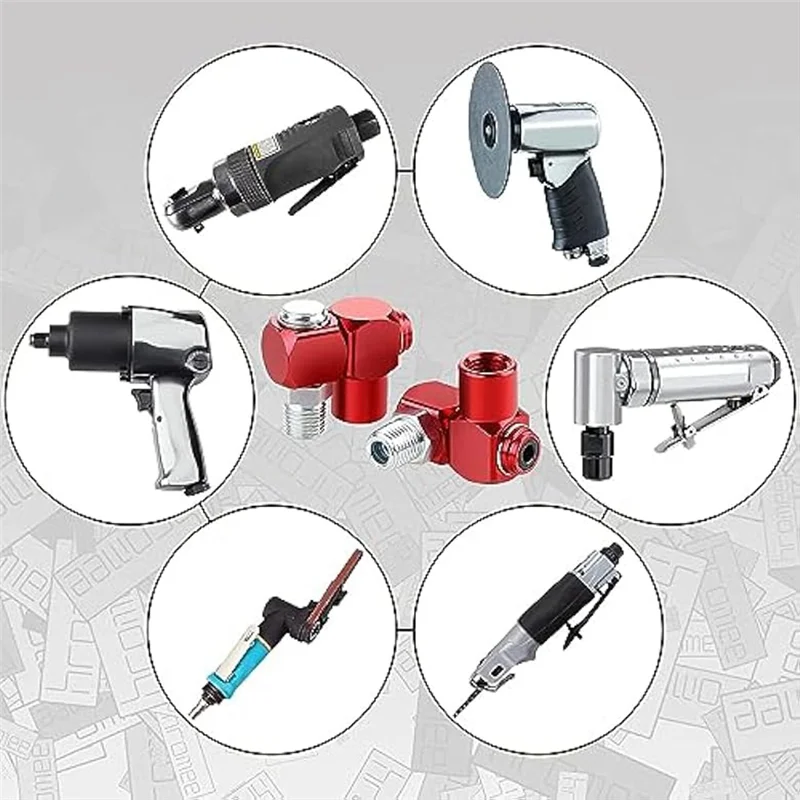 

ABBN-2Pcs Поворотный на 360 градусов соединитель воздушного шланга Промышленный воздушный фитинг для пневматических инструментов