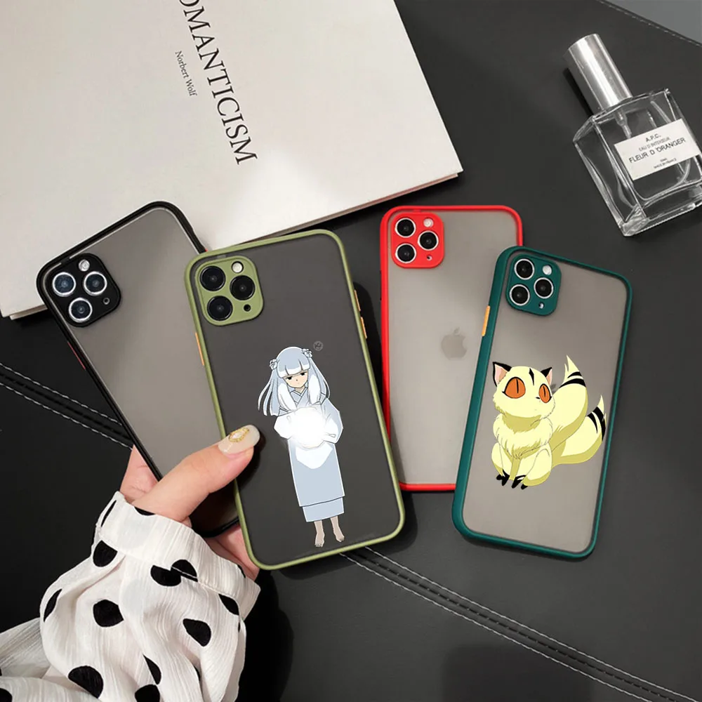 Phone Case For iPhone 16ProMax 15 14 7 8 16 Plus 13 12 11 XR XS SE Inuyasha Kikyo Sesshoumaru Translucent Matte Soft Back Cover