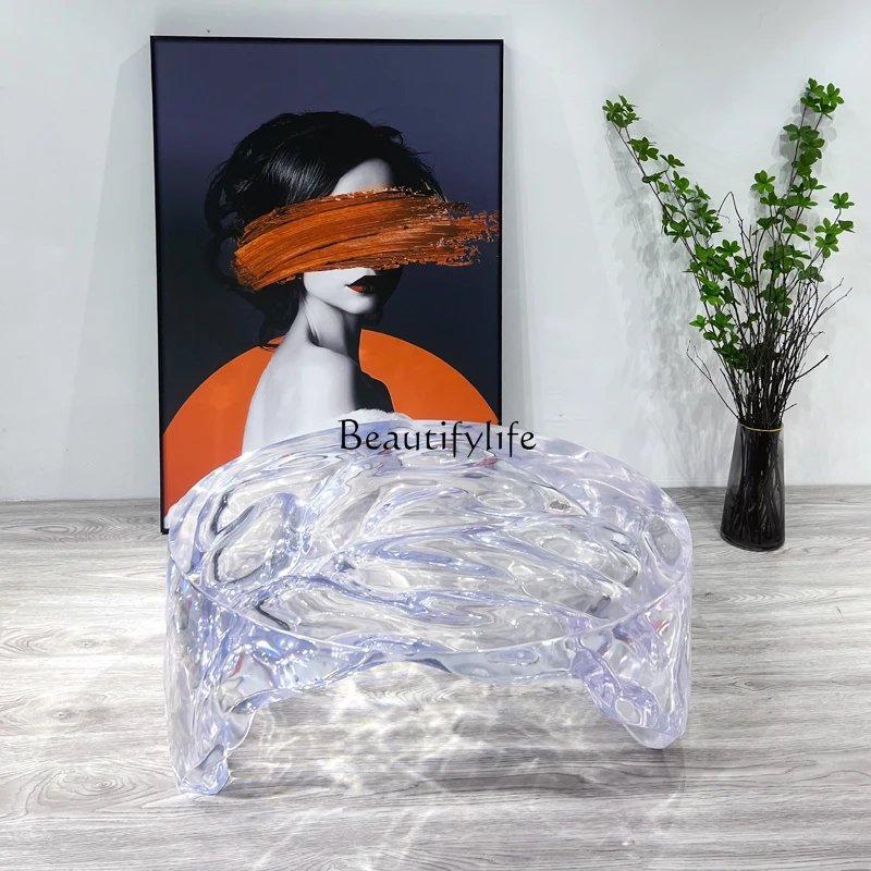 

jj Modern minimalist art special-shaped resin coffee table living room creative round table