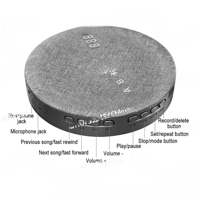 Suitable for Portable CD Players Multi-functional Rechargeable DVD/VCD  USB MP3 Playable Audio Player