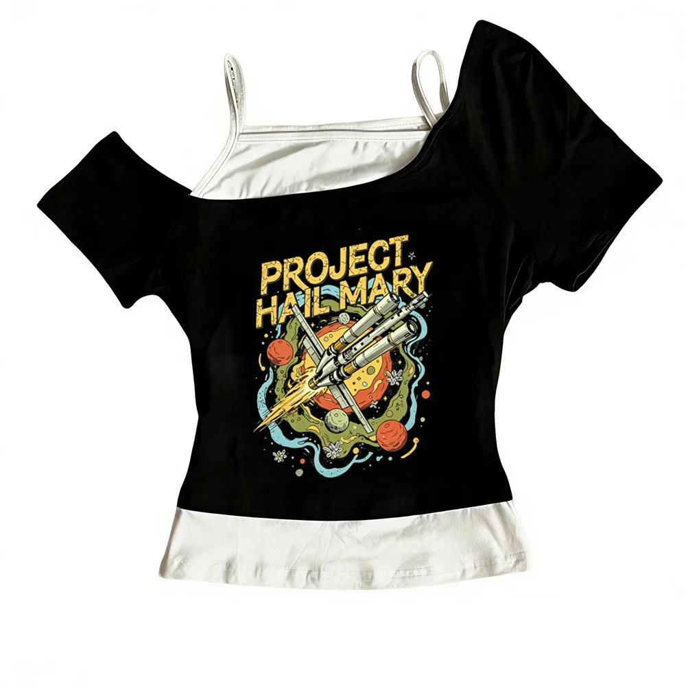 Ryan Gosling Project Hail Mary crop top teen party anime gothic cute manga shirt summer harajuku alternative  goth anime