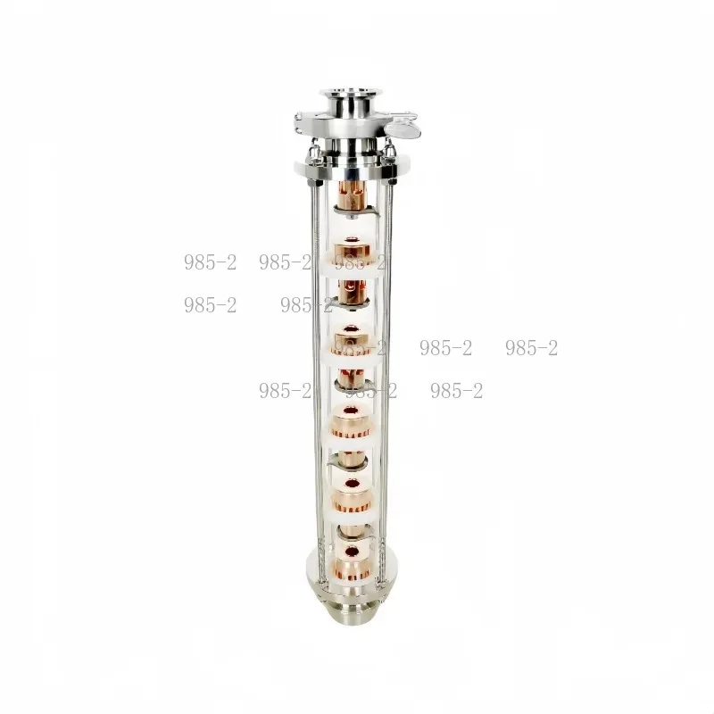 2inch OD64mm Flange 6/7 Floors Distillation Lens Column, Complete Copper Bubble Plate Set With Tri-Clamp Sight Glass Fitting