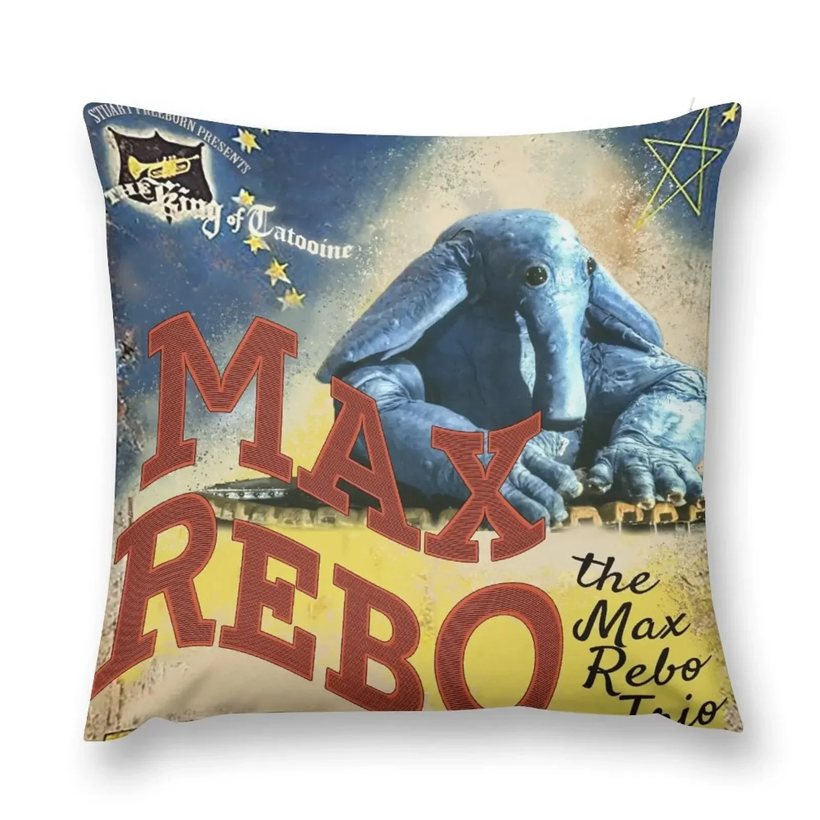 

Vintage Style Fan Art Max Rebo Concert Poster Throw Pillow Decorative Sofa Cushions Luxury Pillow Case pillow