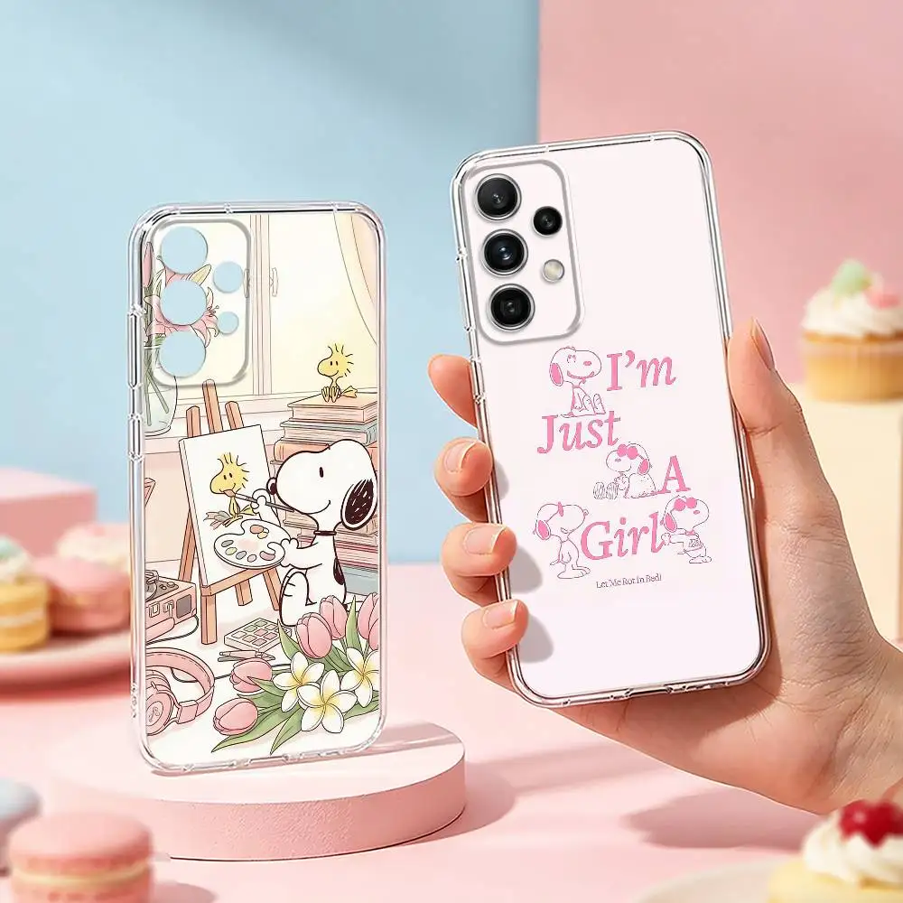 

Tender S-Snoop-y Dog phone Case For Samsung S25,24,21,22,23,30,Ultra,20,Plus,Fe,Lite,Note Transparent Cover