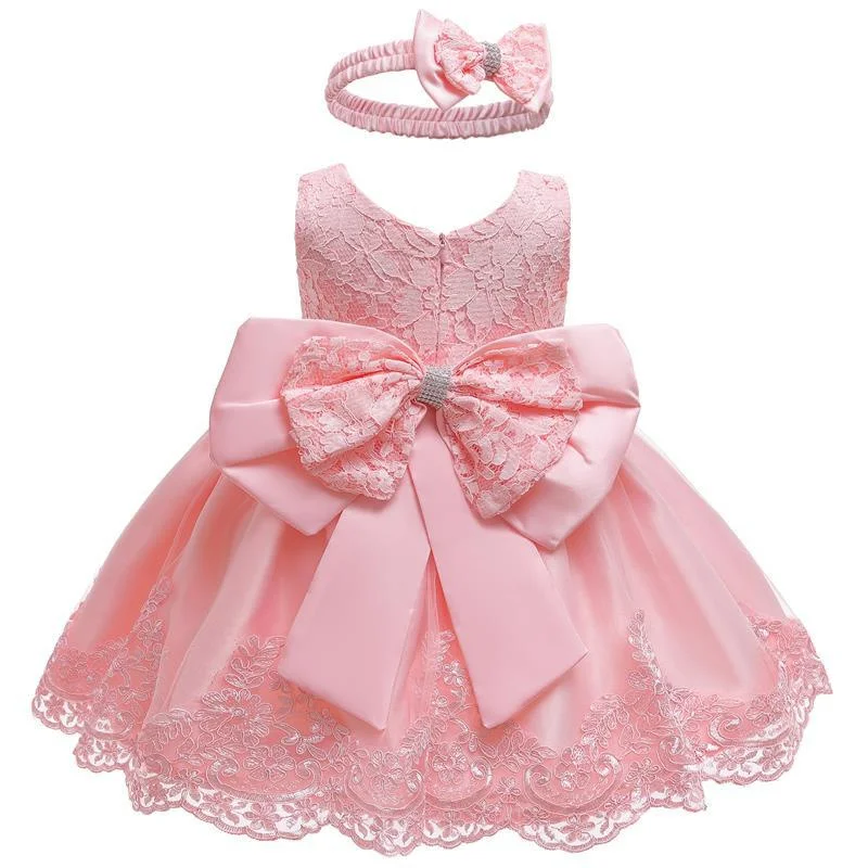 Christmas Girls Dress 2024 Children Easter Carniva Tutu Wedding Kids Dresses For Girls Vestidos Party Princess Bow Baby Dress