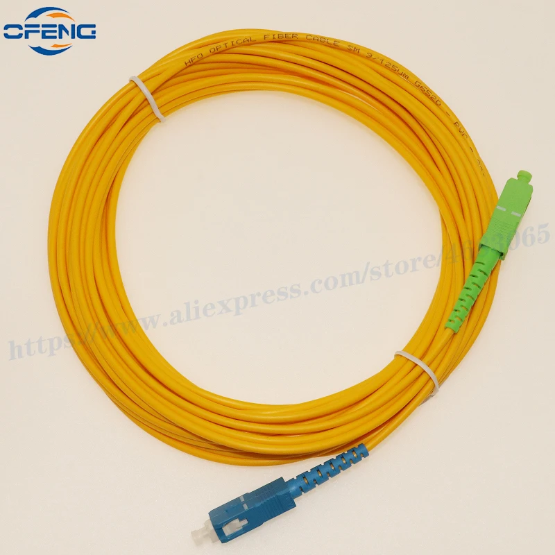 

1M 3M 5M 10M 15M SC/APC-SC/UPC SX 3.0mm Fiber Optic Drop Cable Fiber Optic Jumper Cable Patchcord Single Mode 2M 20M DIY