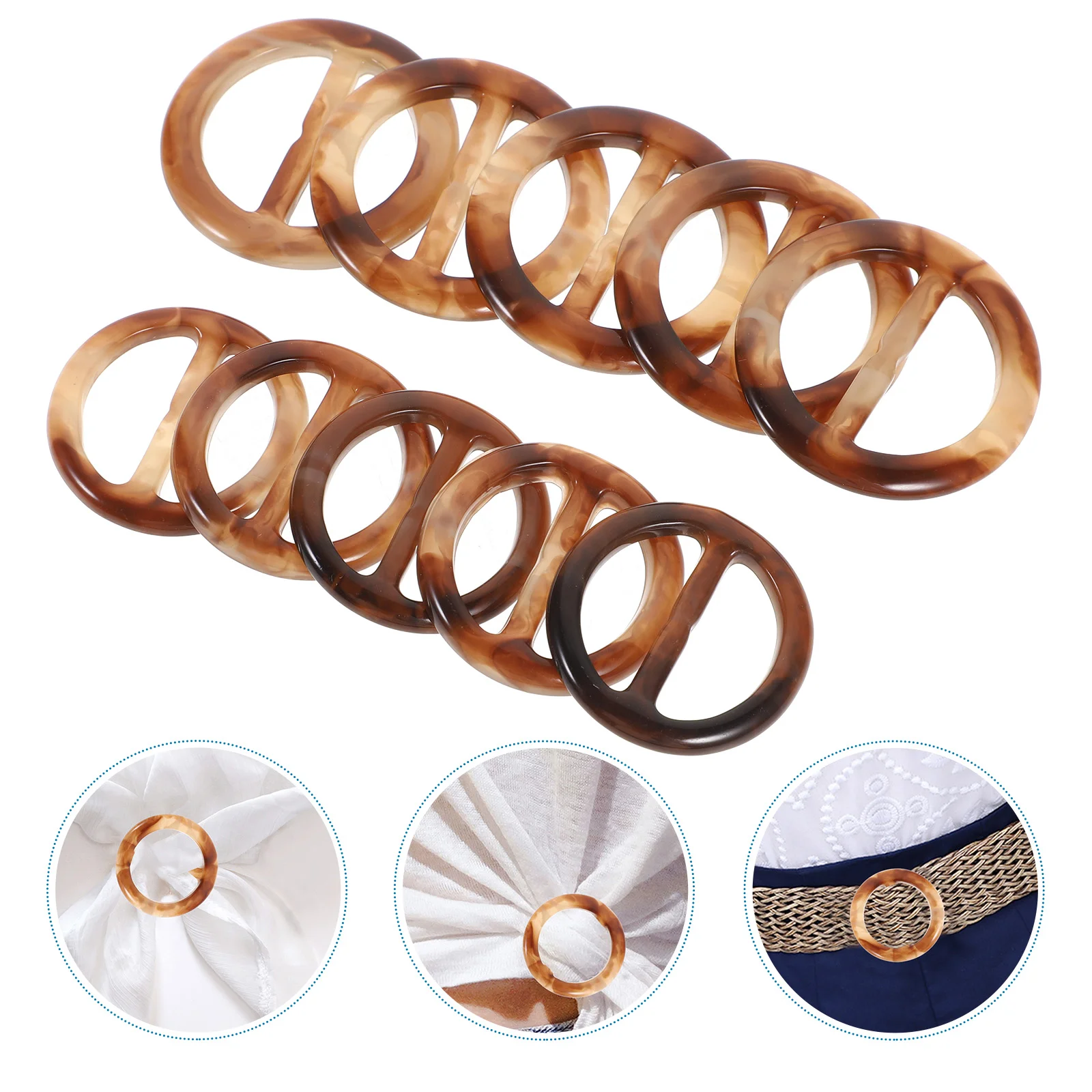 

20 Pcs Round Scarf Holders Tee Shirt Clip Slippers Clothes Decoration Decorative Buckles