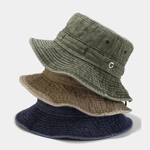 Sombrero de pescador de Color sólido para hombre y mujer, gorra de Sol de viaje al aire libre, 2022 algodón, 130