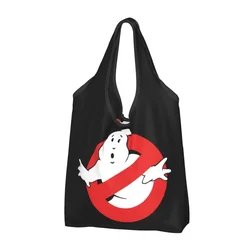 Kawaii Ghostbusters Shopping Tote Bag Portable Supernatural Comedy Film Grocery Shopper Shoulder