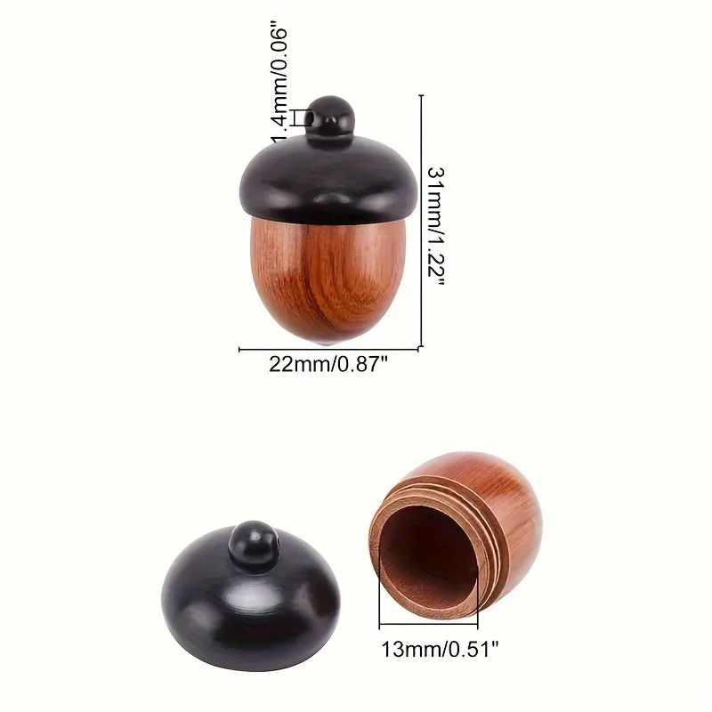 1-piece compact wooden medicine box - durable, portable, spacious mini medicine box, candy box - decoration, pendant