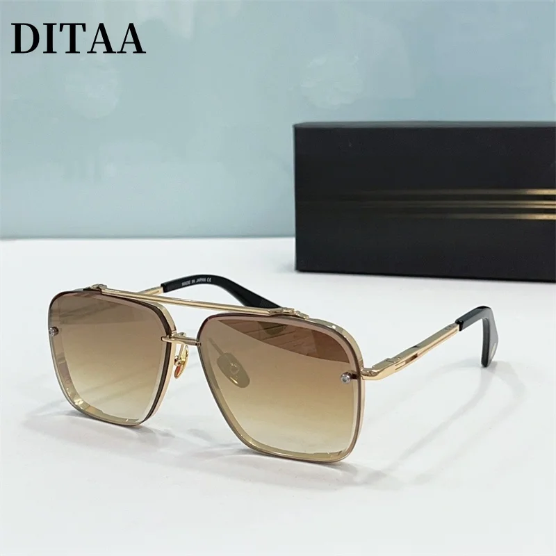 DITAA MACH-SIX LIMITED Luxe Designer Merk Mannen Zonnebril vrouwen Pilot Legering Outdoor Brillen Shades Voor Zon