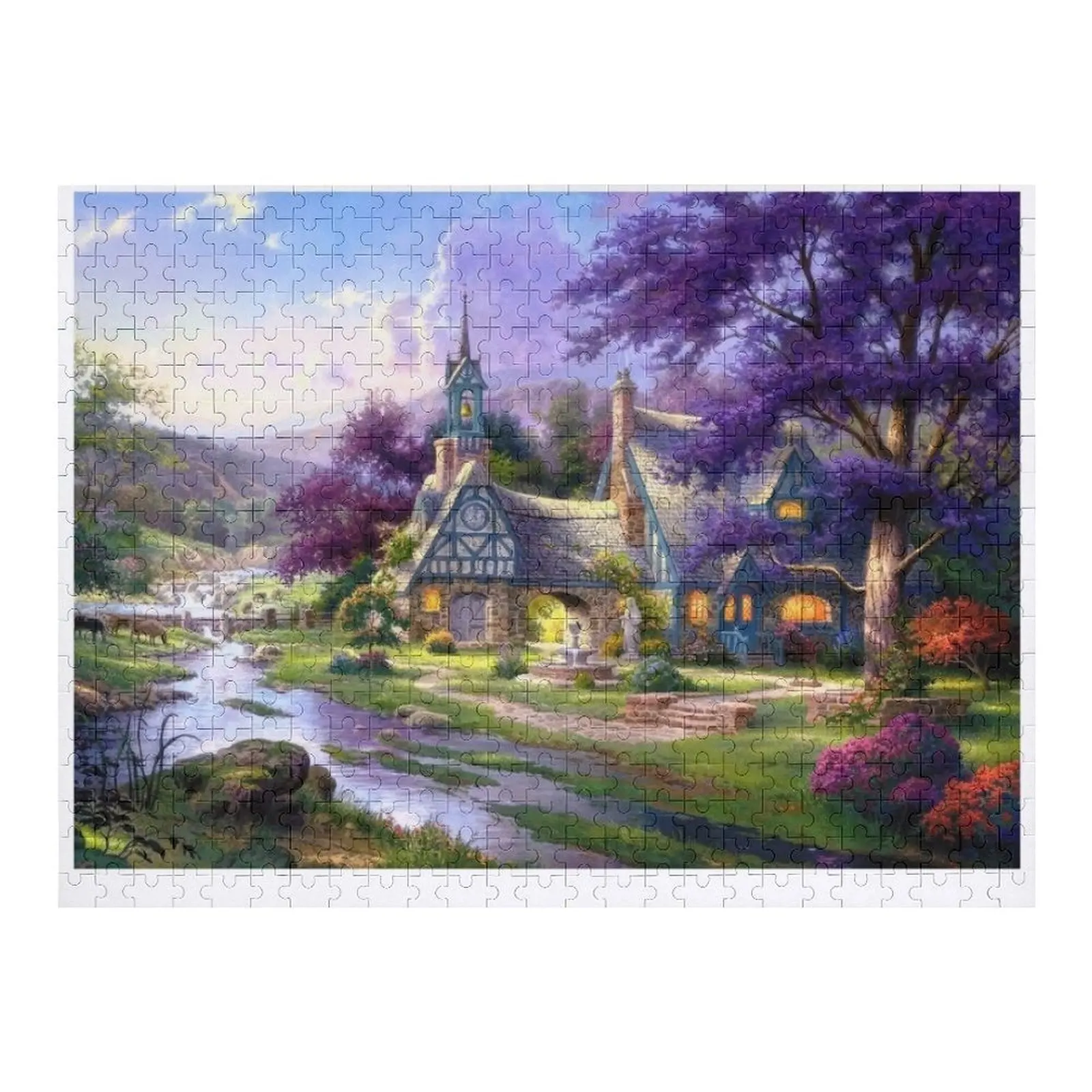 

Thomas-Kinkade Jigsaw Puzzle Photo Personalized Gifts Jigsaw Pieces Adults Personalized Wooden Name Puzzle