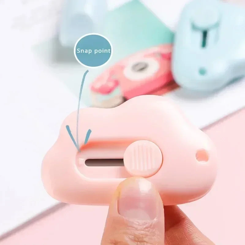 2/4pcs Mini Cloud Utility Knife Portable Unpack Express Paper Cutter Student School Office Stationery Cutting Supplies