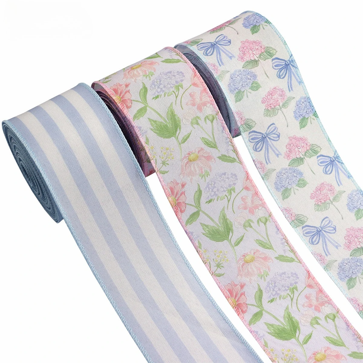 Floral Printed Ribb…